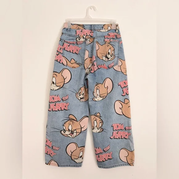 H&M Divided Y2K Tom and Jerry High Waist Jeans - Picture 2 of 4